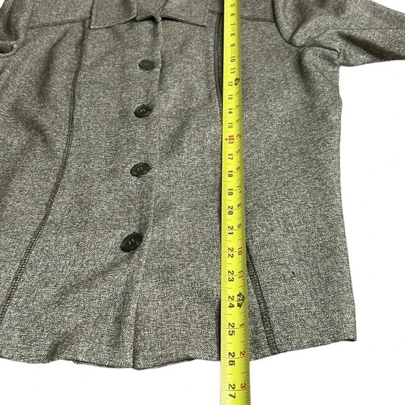 Y2K, LINDOR blazer,women size  12. Green/grey,hi-lo,button closure,shirt collar, - Picture 6 of 16